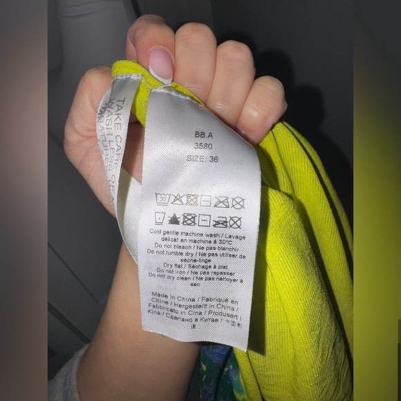 Ganni Ruched Printed Long Sleeve Stretch-Mesh Midi Dress - Picture 10 of 12